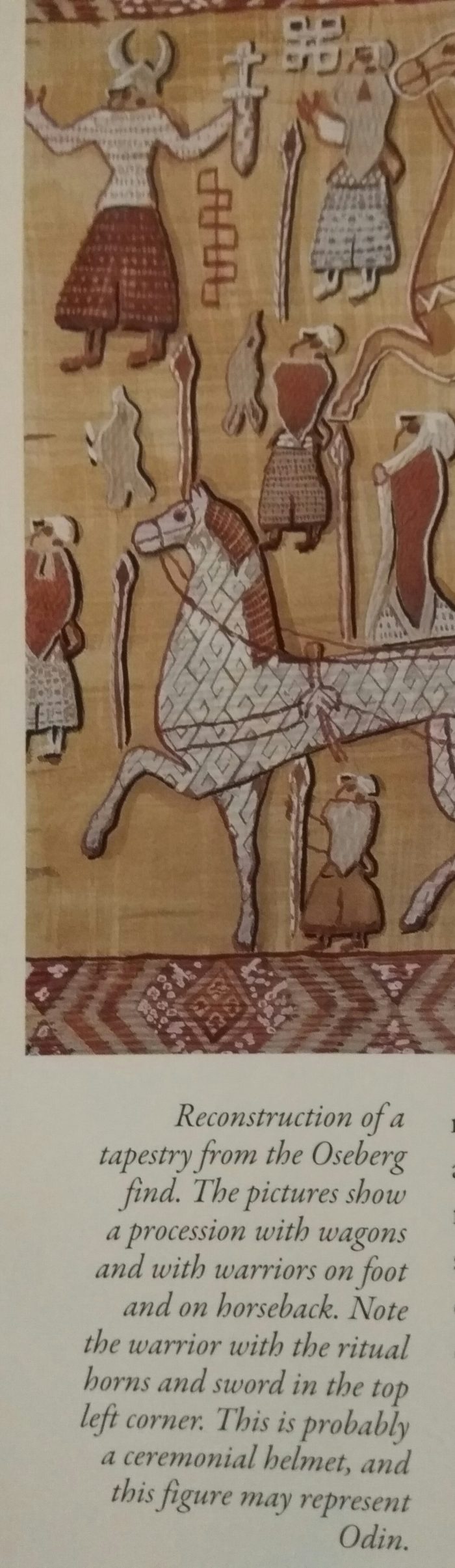 Oseberg tapestry, Vikings at War, Hjardar, Vike. Sarah Dahl, Horned Helmets, Vikings